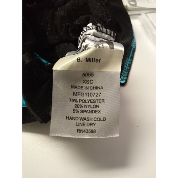 Art Stone Kid's Black Dance Costume Size XS - Picture 5 of 7